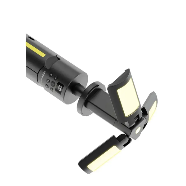 Green Lion Trio Beam Tripod Camping Light, Water-Resistant, Type-C Charging, SOS Mode, Memory Function, 5-Level Brightness, GNTBCL7CLBK