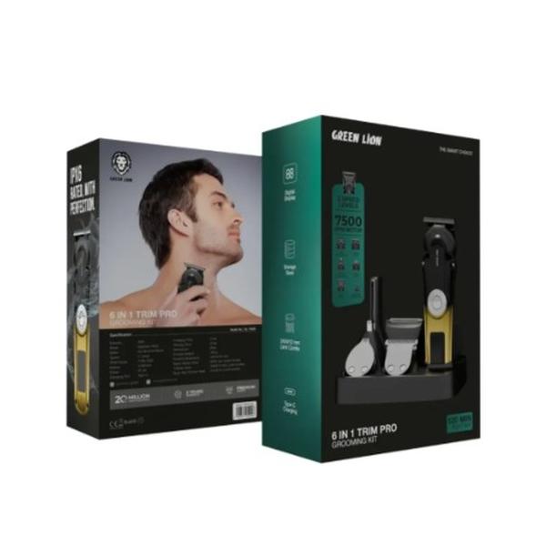 Green Lion 6 in 1 Trim Pro Grooming Kit, Model GL-TM39, GN6N1TRMPRBK