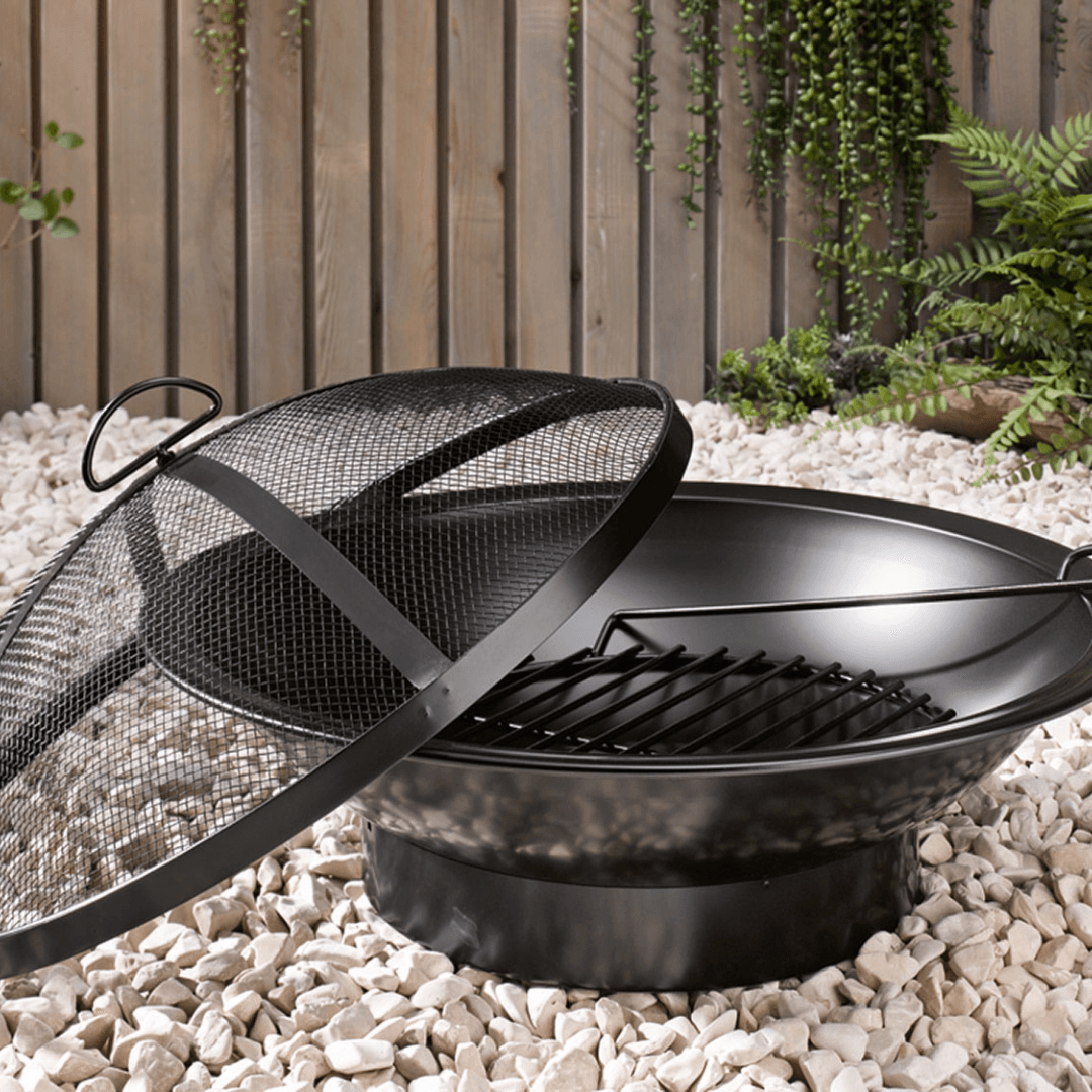 GRILLMEISTER Fire Pit With Cover, Ø 54 cm