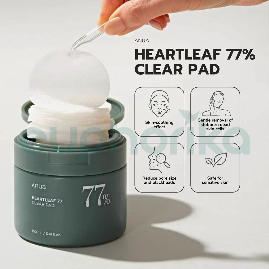 anua heartleaf 77% clear pad