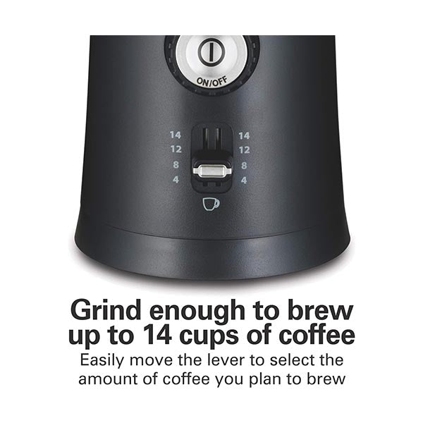 Hamilton Beach 10oz Electric Coffee Grinder with Multiple Grind Settings for Up to 14 Cups, Stainless Steel Blades - 80393-ME