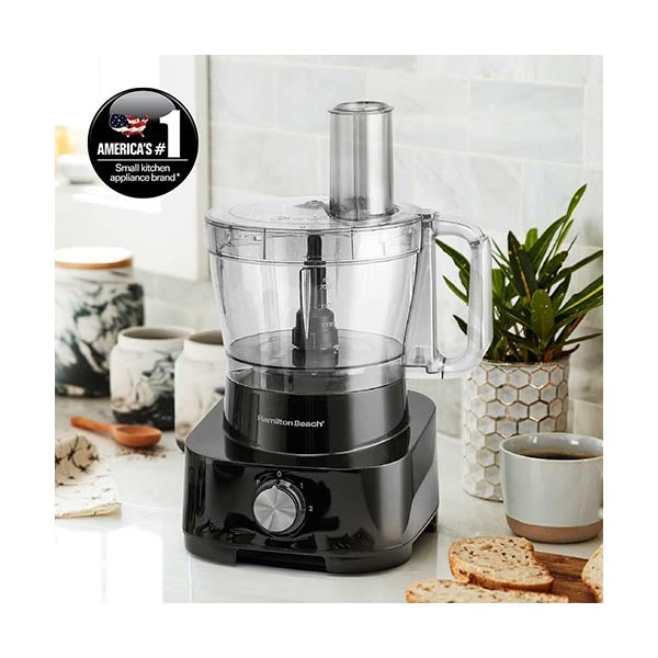 Hamilton Beach Food Processor 1000W, 3.5L Bowl and 11 Attachments - Blender, Citrus Juicer, Grinder Mill, Chopper, and More to Knead the Dough - FP1012-ME