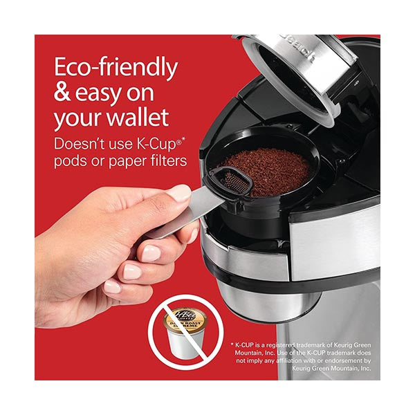 Hamilton Beach Scoop Single Serve Coffee Maker, Unique Heater for Hotter Faster Better Taste, Simple Scoop Place Brew, 1400 Watts - 49981-SAU