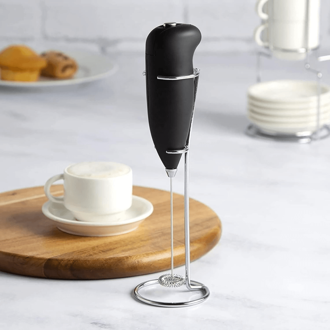 Handheld Milk FROTHER For Kitchen With Steel Stand Lebanon"
