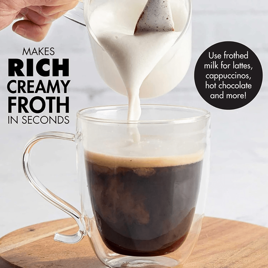 Handheld Milk FROTHER For Kitchen With Steel Stand