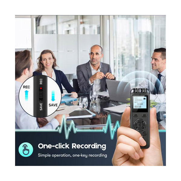 TECNOLUX Mini Digital  Voice Recorder L69, Professional Recording Chip Dual Microphone