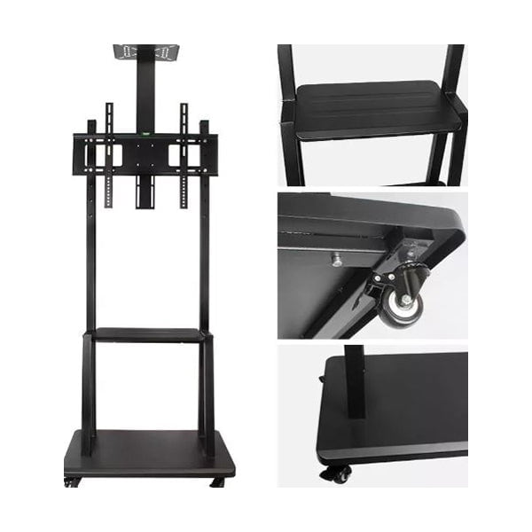 Hay-tech, TVC4 TV Mobile Cart Floor Stand For 32″-75″