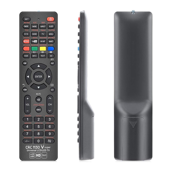 CRC Universal 1130V Remote Control Fits for All Brand LCD LED HD Smart TV, Sub Samsung, Vizio, LG, Sony, Sharp, Panasonic,Toshiba, TCL, Hisense, Philips, JVC, Haier, Sanyo and More Brand TVs