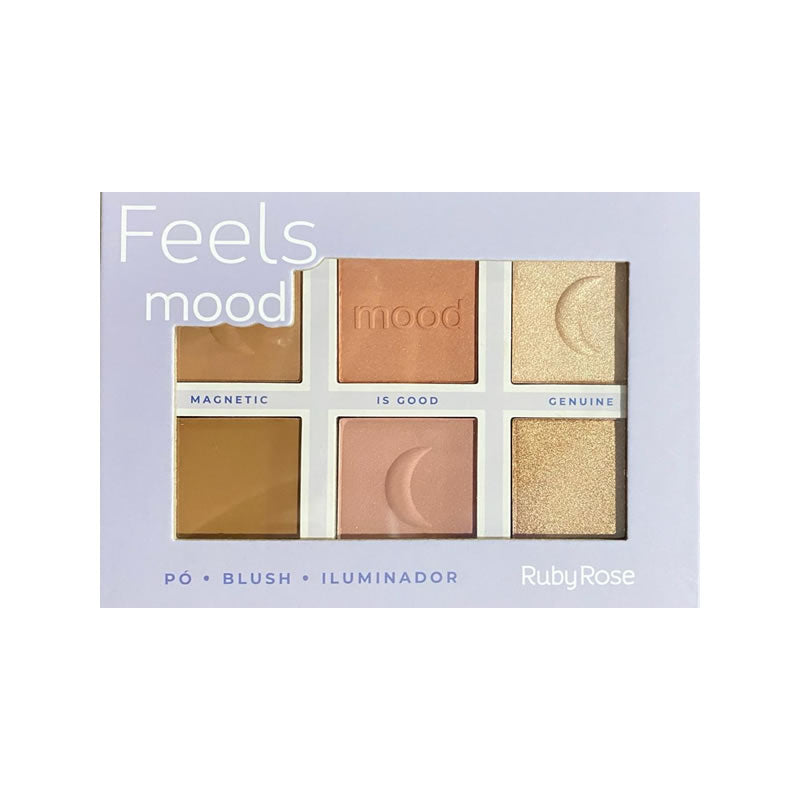 Ruby rose feels mood blush and illuminator palette HB-7524