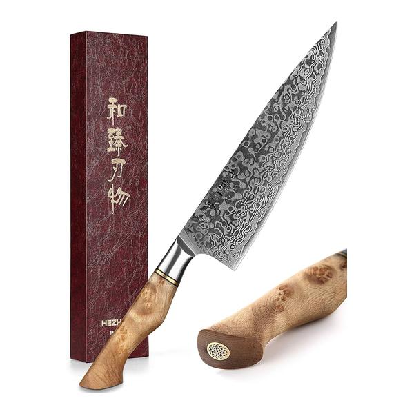 HEZHEN Damascus Chef Knife 67 Layers Master Series 8.3-inch Kitchen Knife Tools Accessories Chef Knives