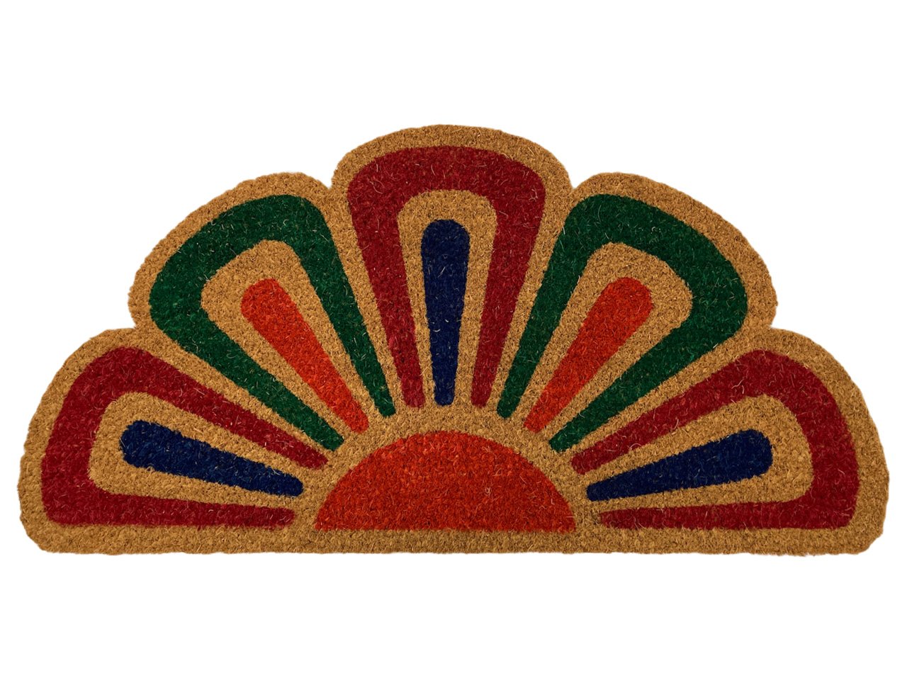 Coco mat half flower with PVC backing 75x45 cm