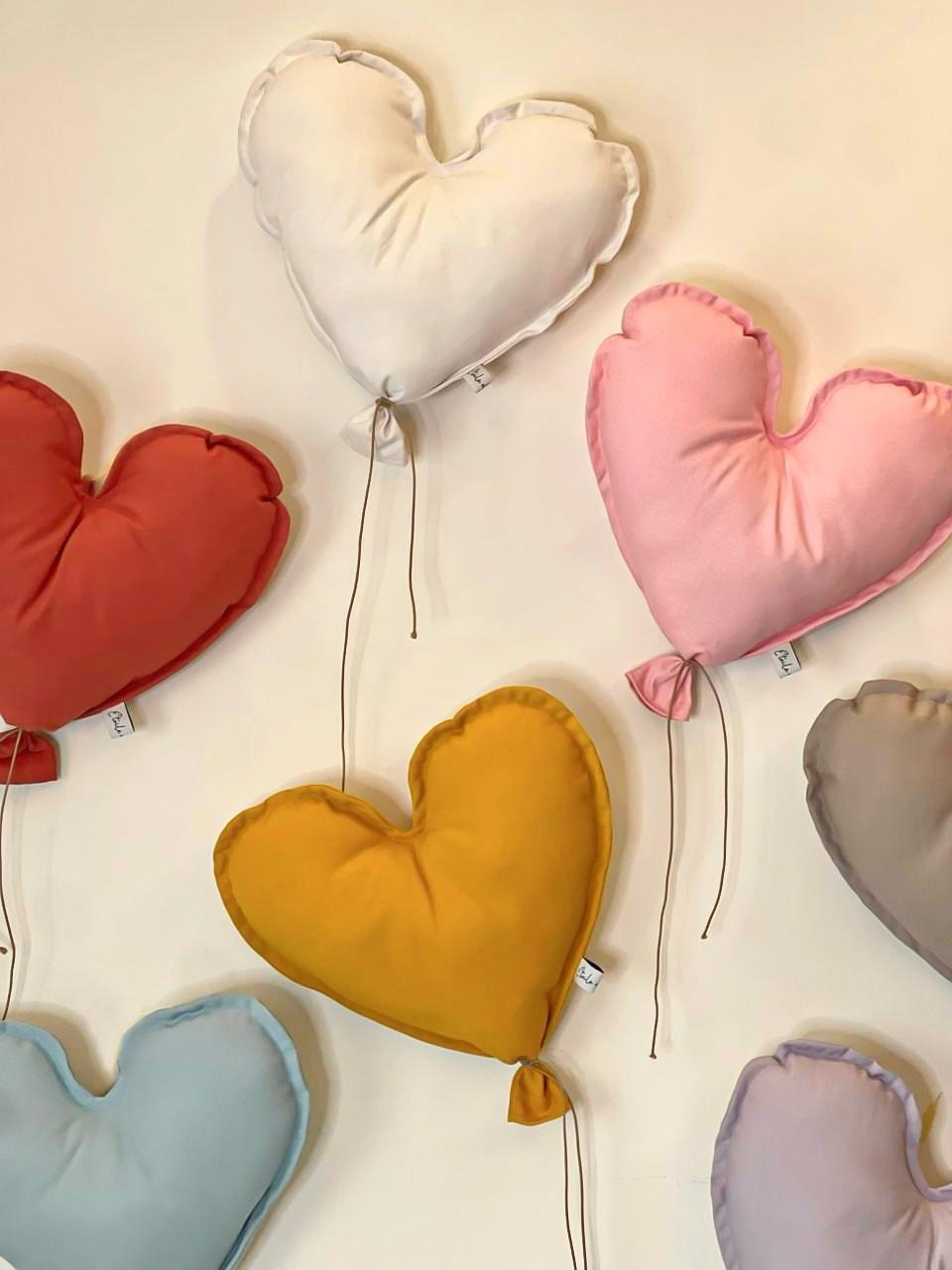 Mocha Heart-Shaped Balloon Pillow
