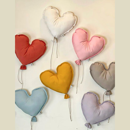 Grey Heart-Shaped Balloon Pillow