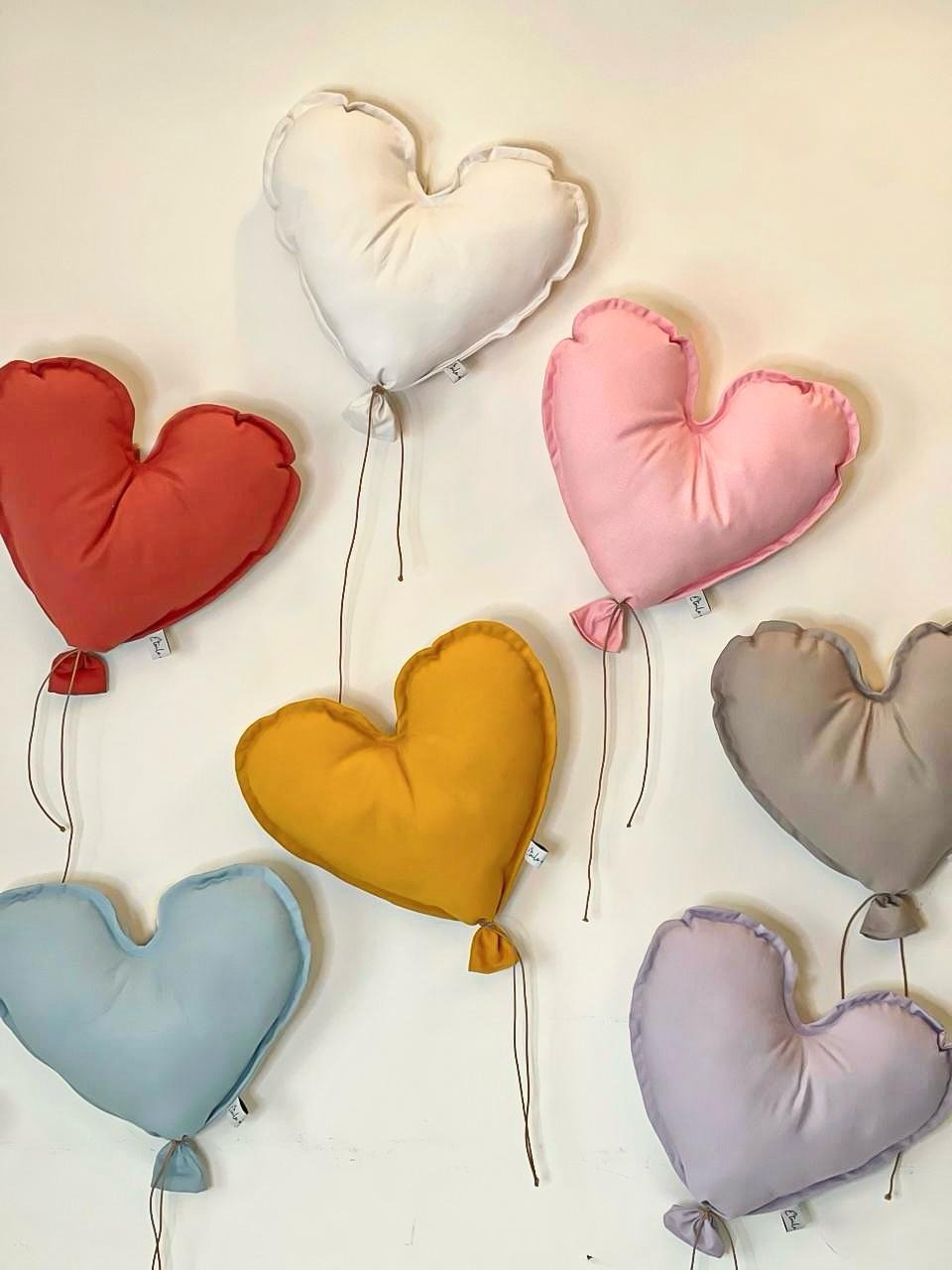 Lilac Heart-Shaped Balloon Pillow