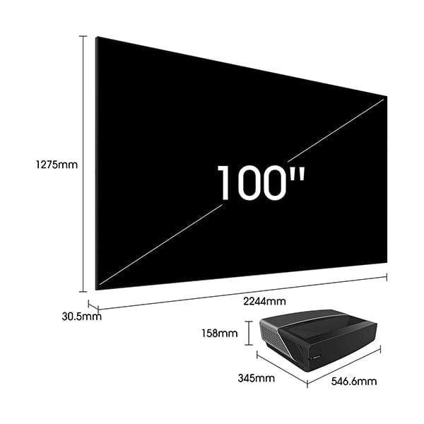 Hisense, 100" 100L5 UHD Smart Laser TV, Wi-Fi, Bluetooth, 2 USB, 4 HDMI