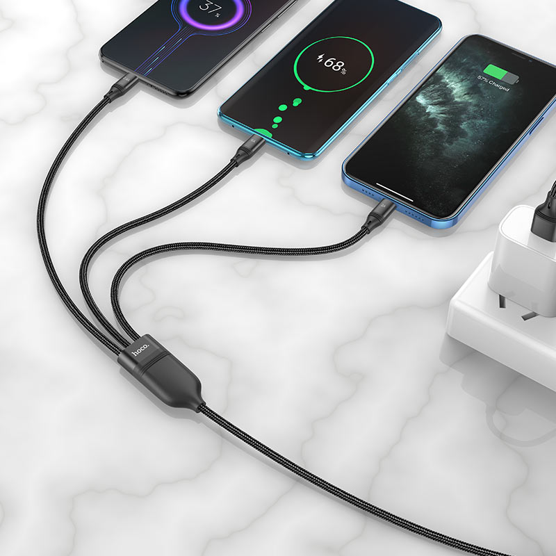 Hoco 3 in 1 Fast Charging Cable U104