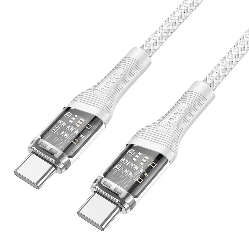 Hoco 60W Transparent Braided USB-C Cable U111