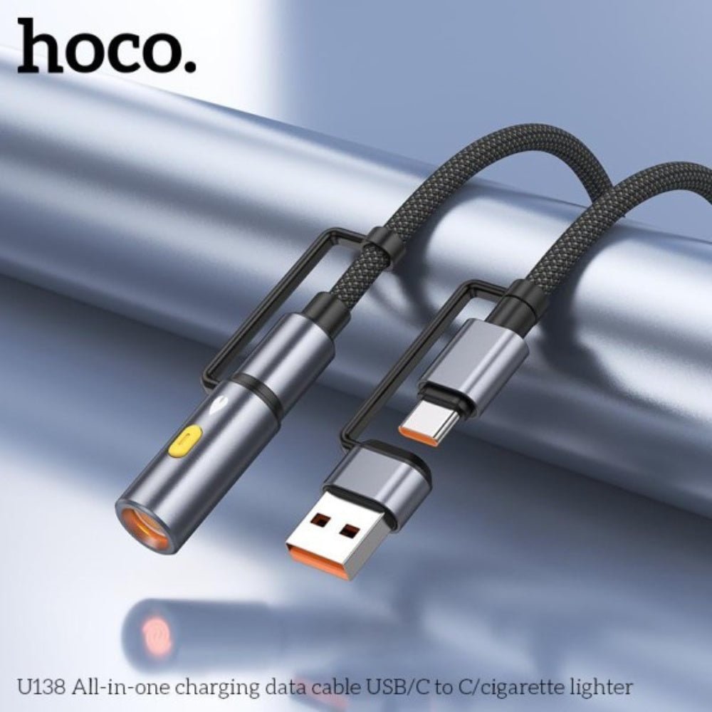 Hoco All in One Charging Cable USB-C with Cigarette Lighter U138