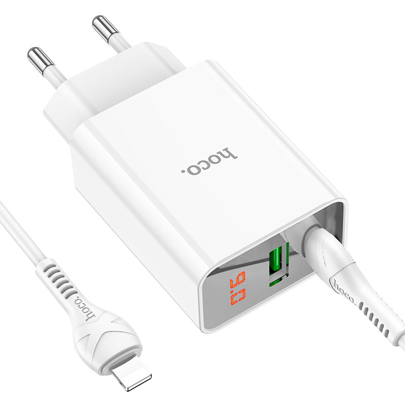 Hoco C100A PD 20W Wall Charger Set with Lightning Cable