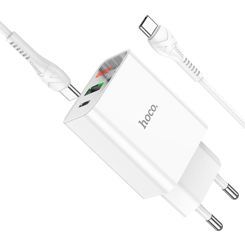 Hoco C100A PD 20W Wall Charger Set with USB-C Cable