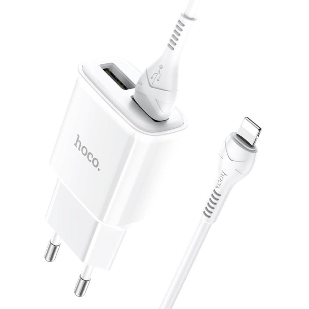 Hoco C88a Dual Port Wall Charger with Cable (Lightning)