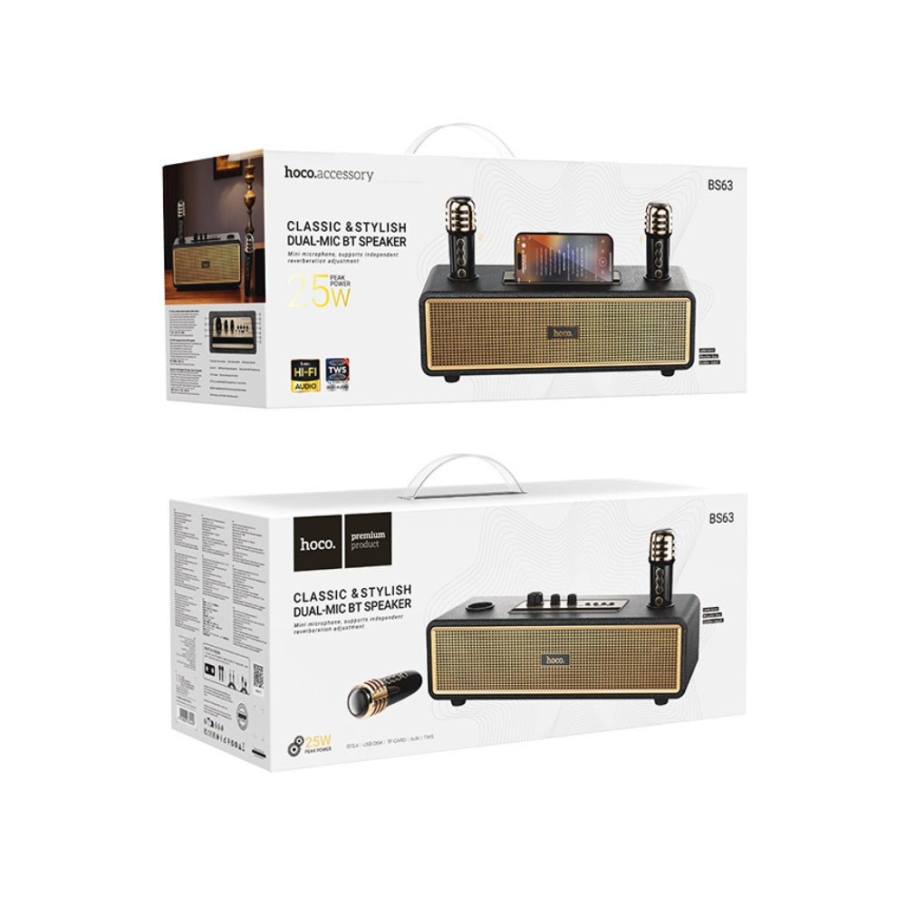 Hoco Graceful Wireless Dual-Mic Portable Karaoke Speaker