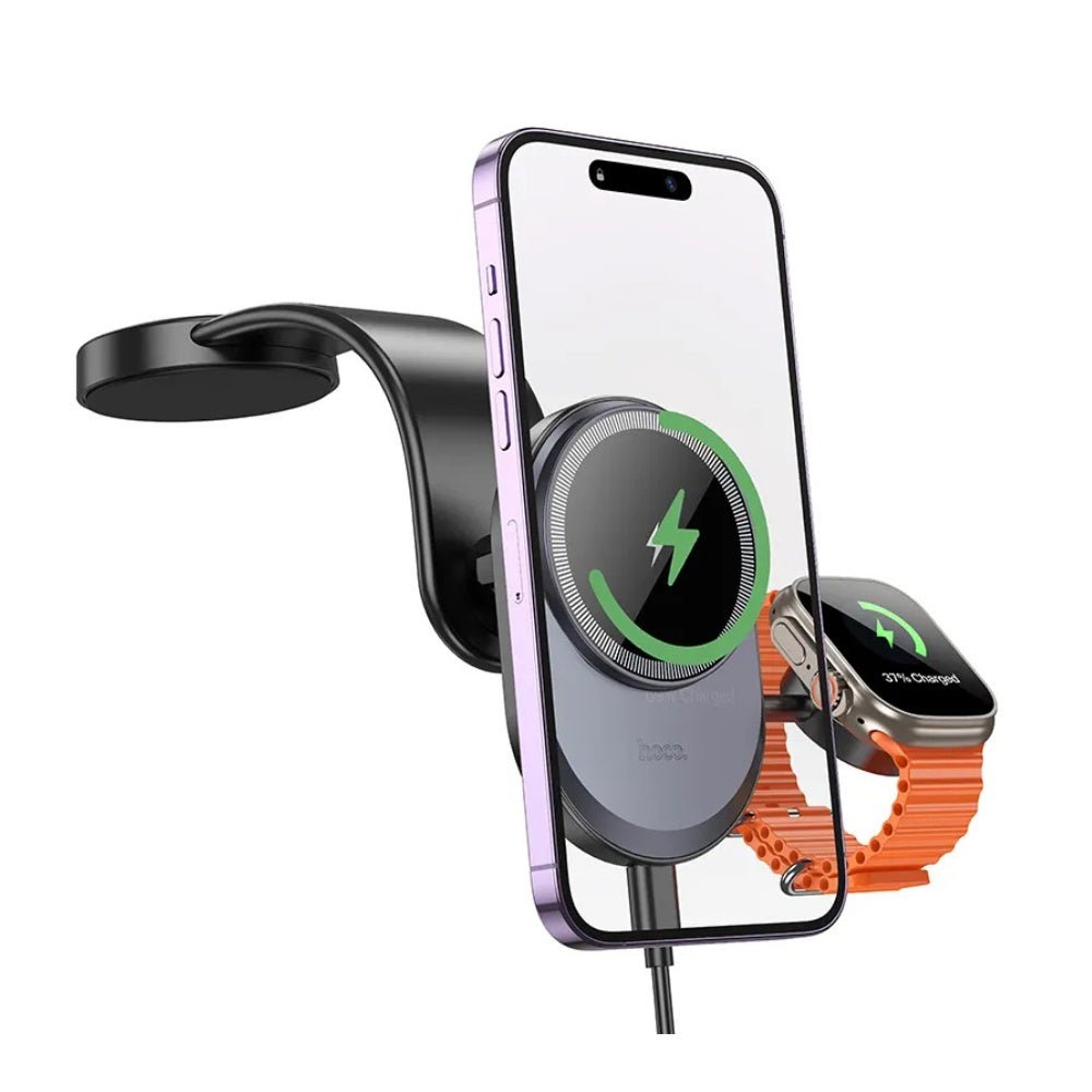 Hoco HW28 2-in-1 Wireless Fast Charging Car Holder