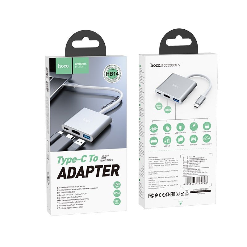 Hoco USB-C Hub HDTV HB14