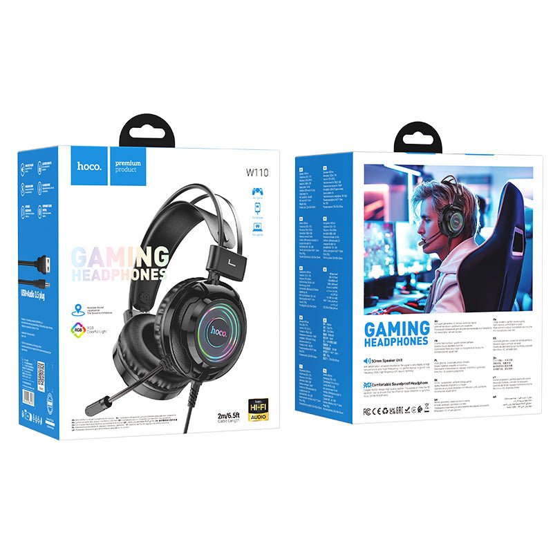 Hoco Wired RGB Gaming Headphones W110