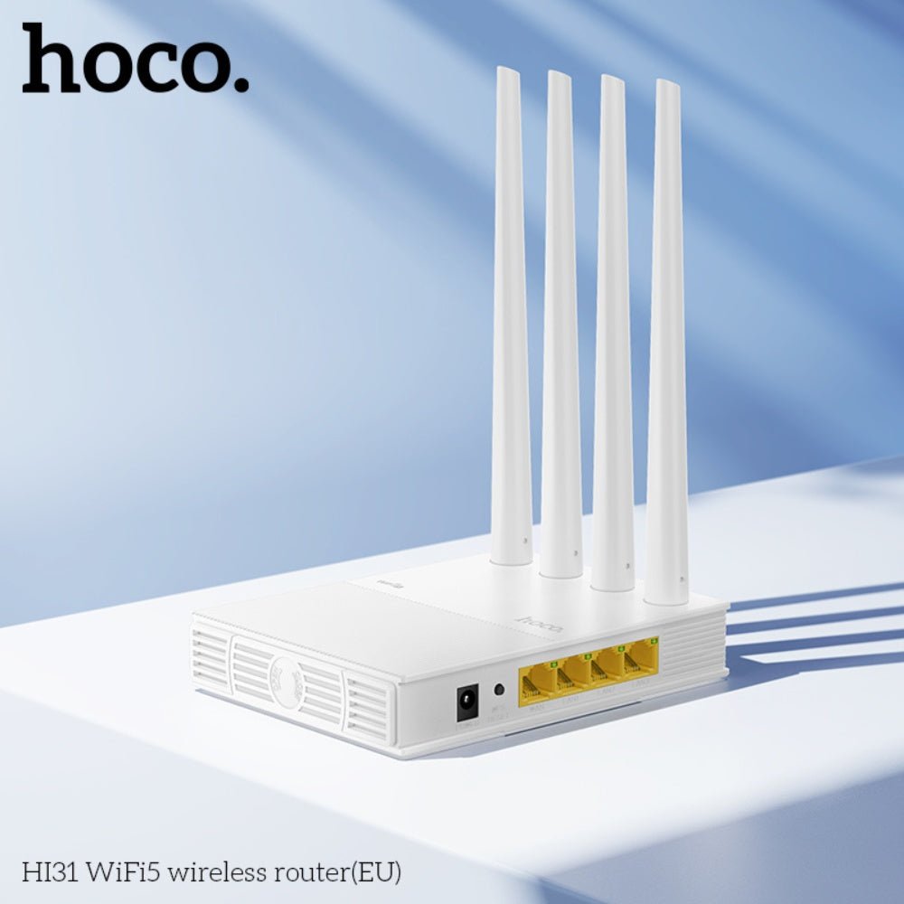 Hoco Wireless Router Wifi5 4 Antennas 2.4GHz HI31