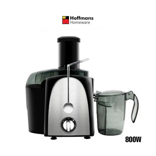 Hoffmans HM-678 High Efficiency Nutritional Juice Extractor 800 W Juicer, 1 Jar Black & Silver