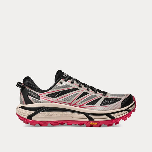Hoka Men's Grey/Ruby Red Mafate Speed 2 Sneakers | Hoka In Lebanon