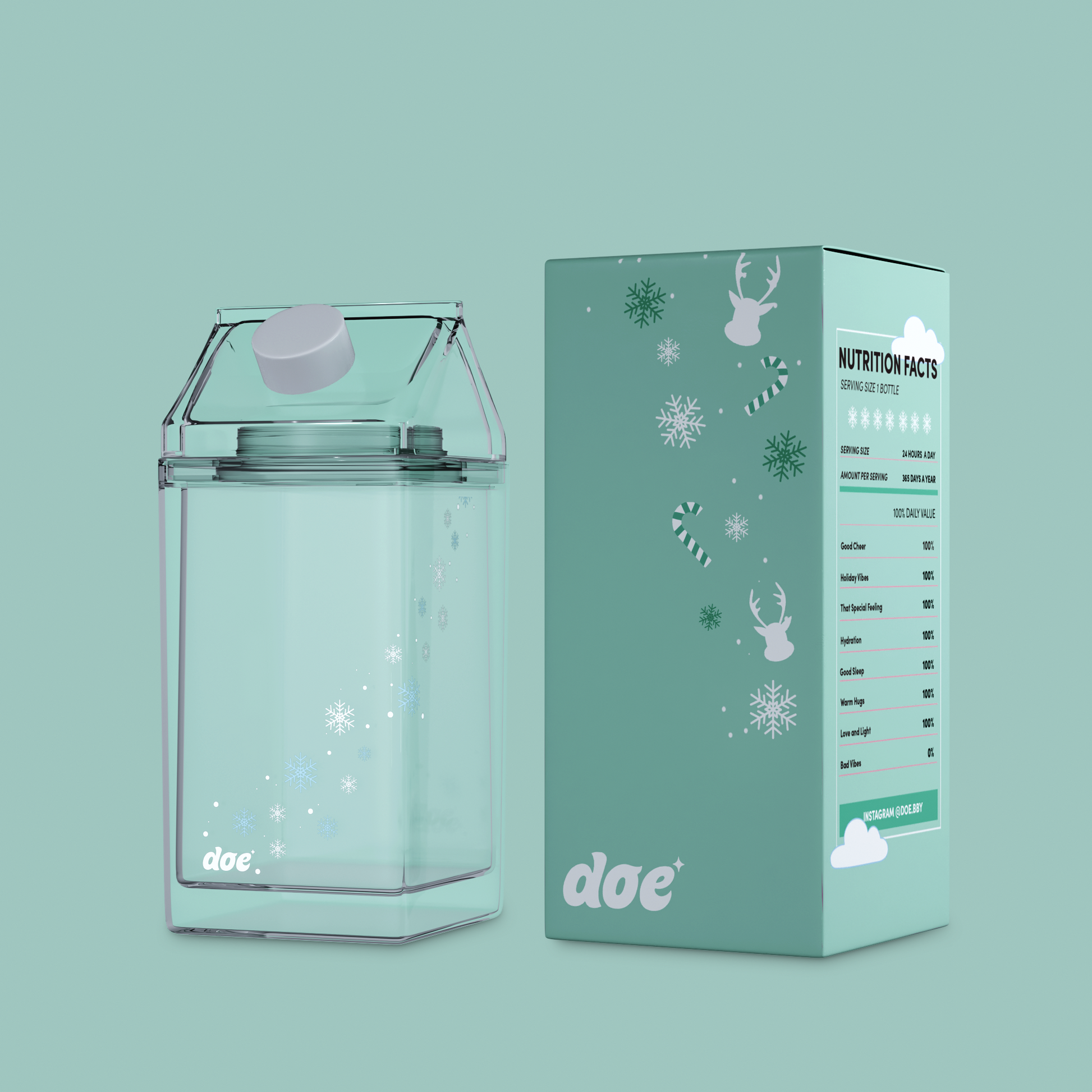 Holiday Milk Carton Bottle - Medaid International