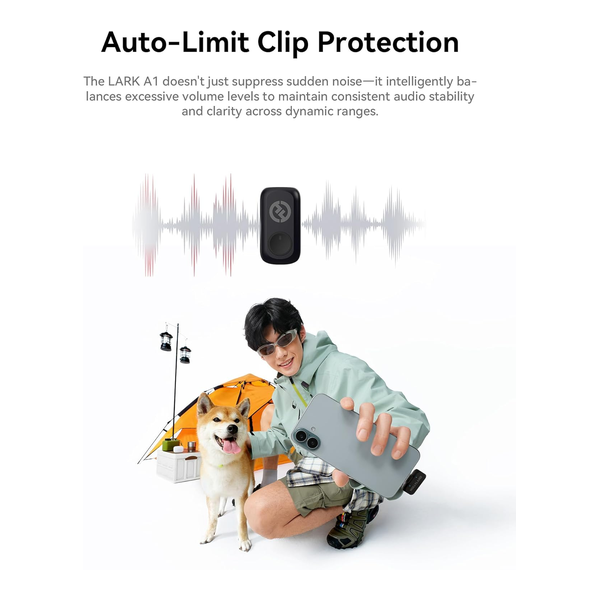 Hollyland LARK A1 DUO Type-C Version Wireless Microphone for iPhone & Android, Pure Sound, 3-Level Intelligent Noise Cancellation, Magnetic Mini Microphone for Vlogging, YouTube, Podcast, TikTok