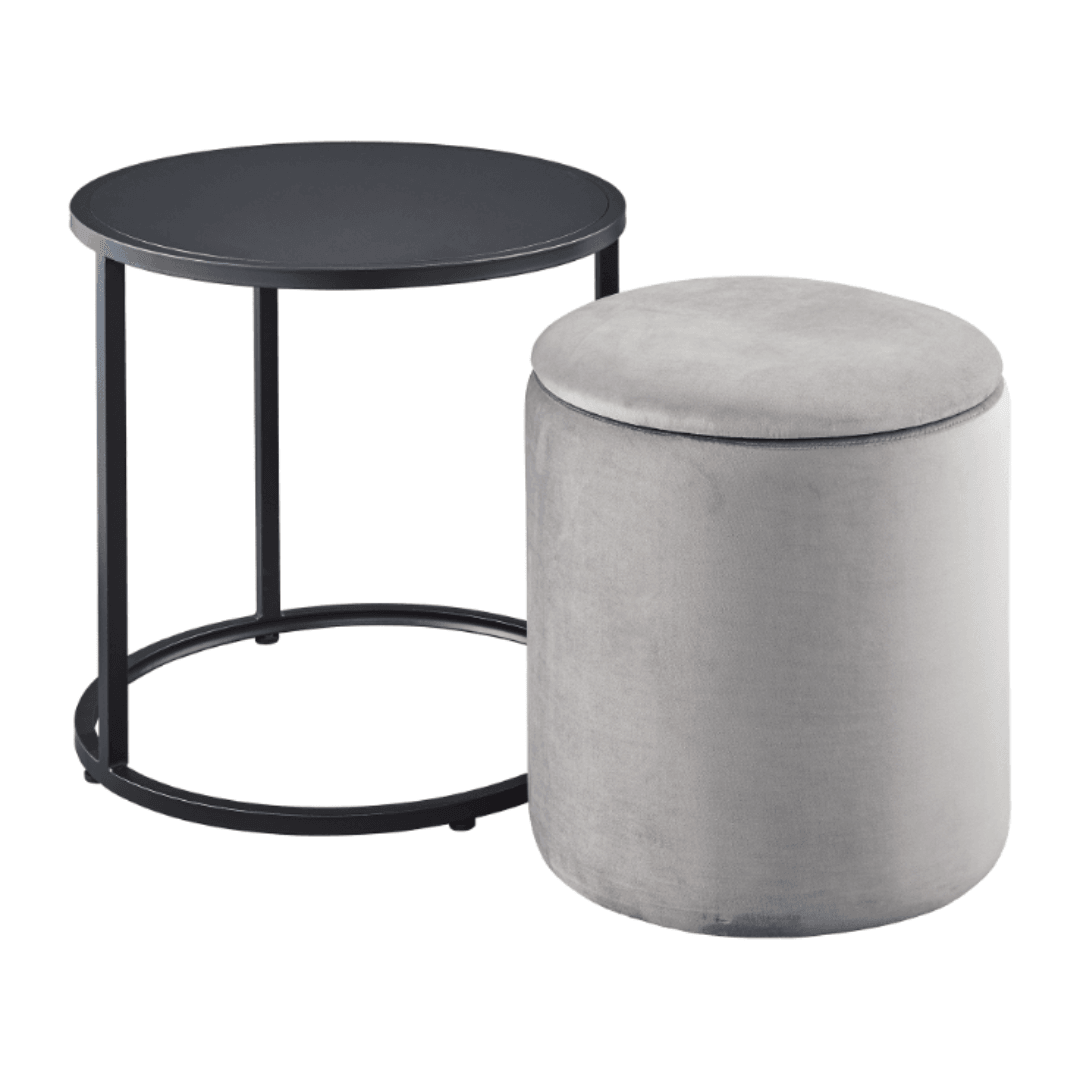 HOME CREATION Side Table With Stool