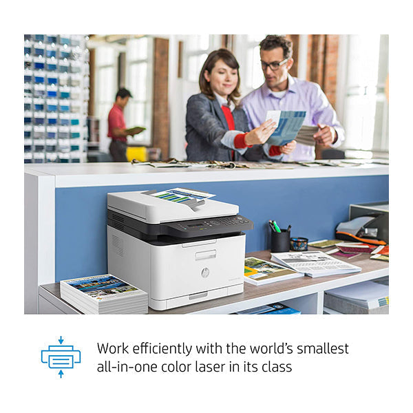 HP Color Laser 179fnw Wireless All in One Laser Printer with Mobile Printing & Built-in Ethernet, Works with Alexa, 4ZB97A