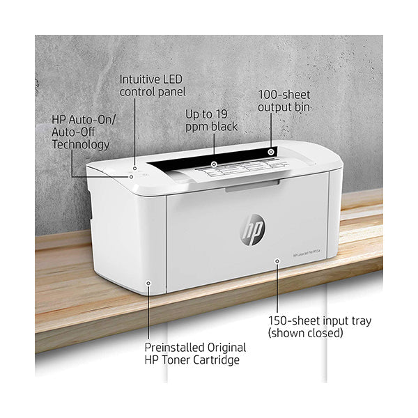 HP Laserjet Pro M15a World's Smallest Black-and-White Monochrome Laser Printer, Works with Alexa, W2G50A