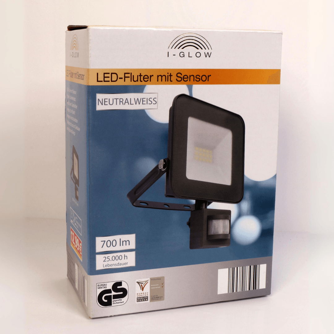 I-GLOW LED Floodlight with Motion Sensor – 700LM