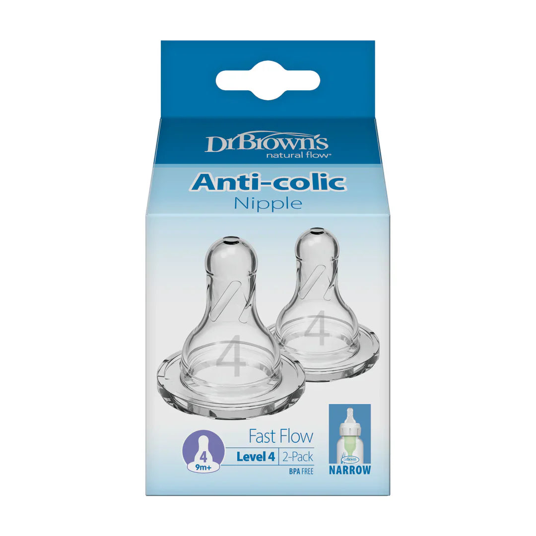 DrBrown's - Narrow Level 4 Nipples 9m+ , 2 pack