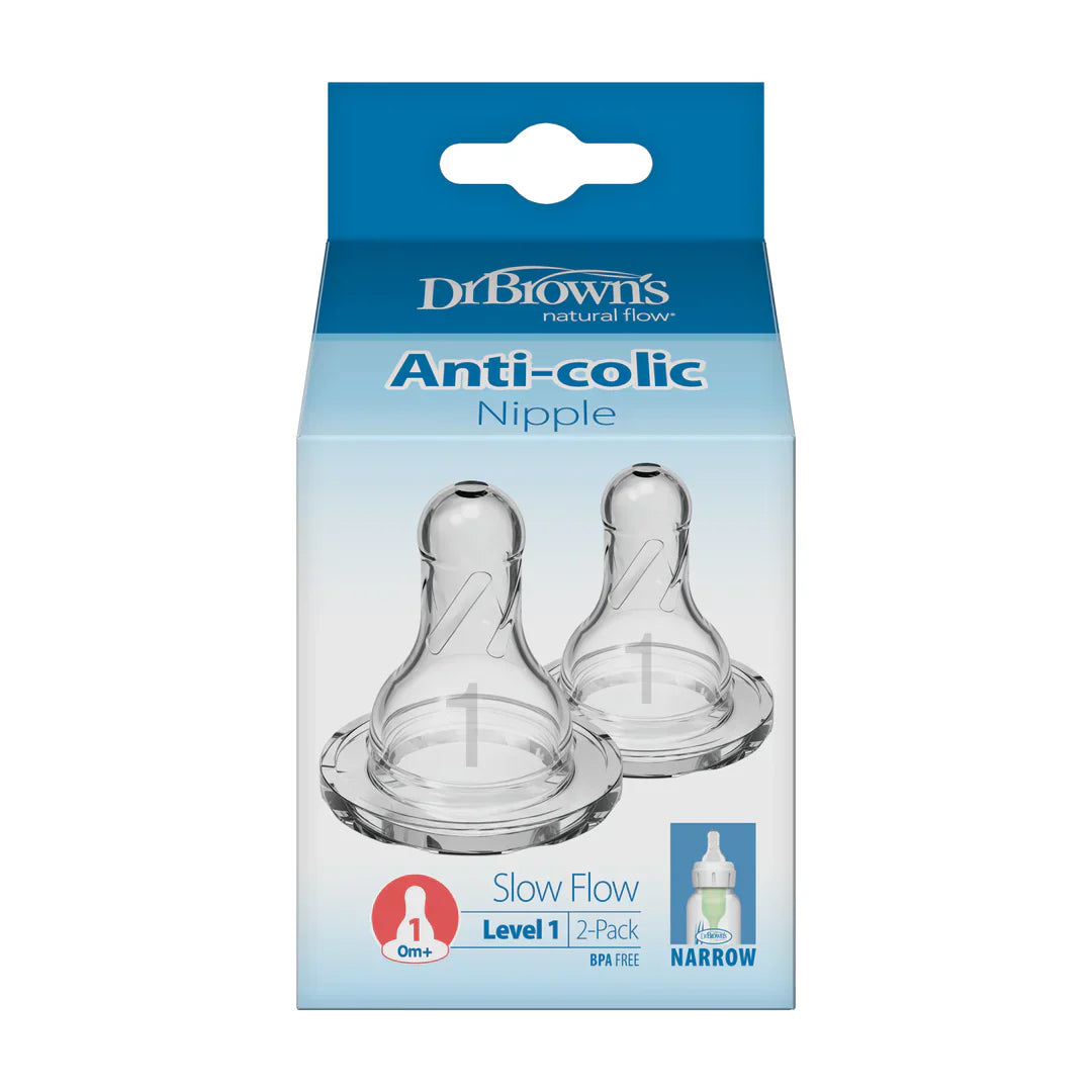 DrBrown's - Narrow Level 1 Nipples 0m+ , 2 pack