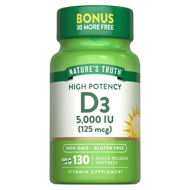 Nature's Truth Vitamin D3 5000 IU 130 Softgels