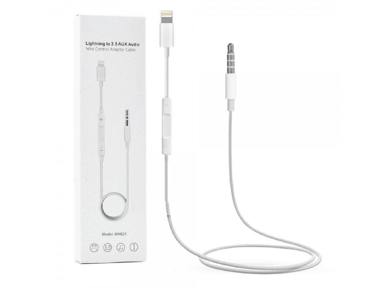 Lightning to 3.5 AUX Audio Adapter Cable Model MH021 Iphone Or TypeC - Medaid International