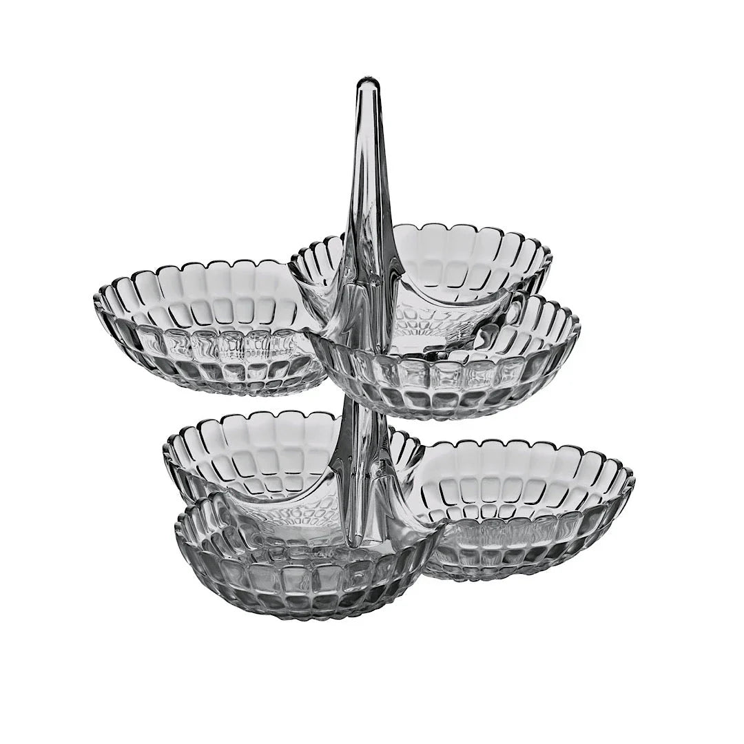 Guzzini Set of 2 Hors d’oeuvres dish Tiffany Sky Grey