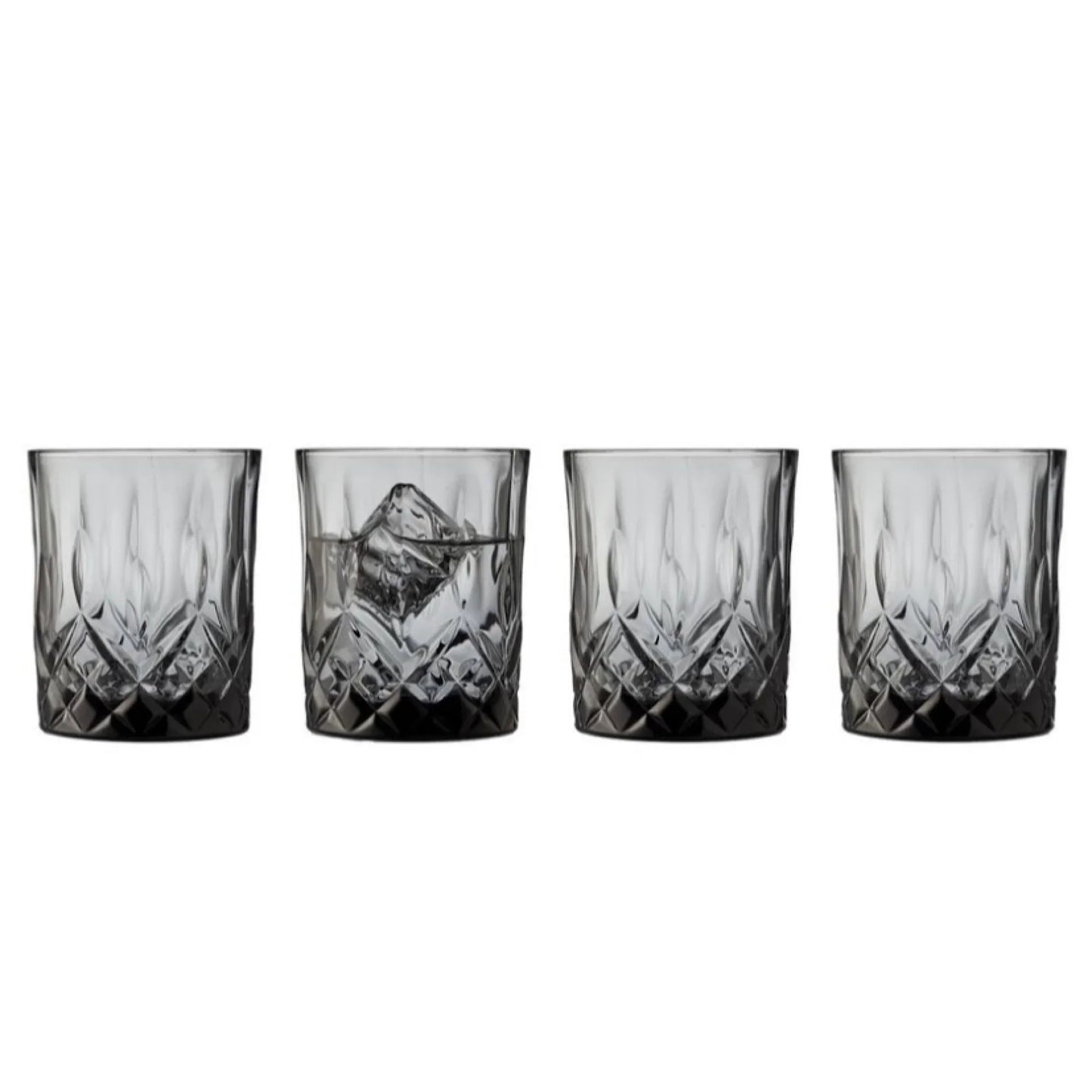 Lyngby Glass Whisky Glass Sorrento 32cl 4pcs Smoke