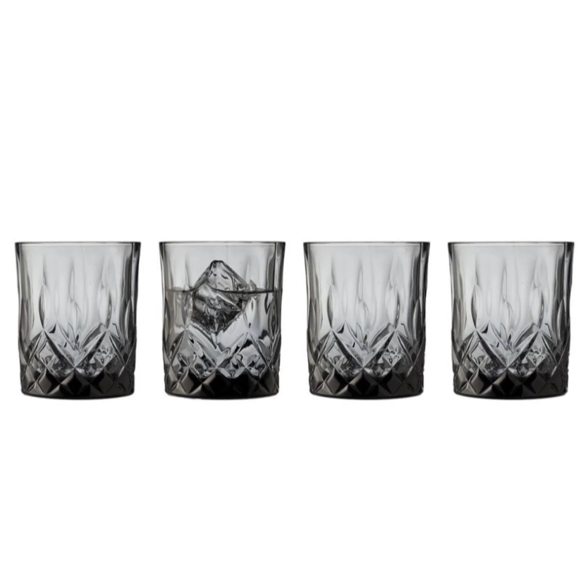 Lyngby Glass Whisky Glass Sorrento 32cl 4pcs Smoke