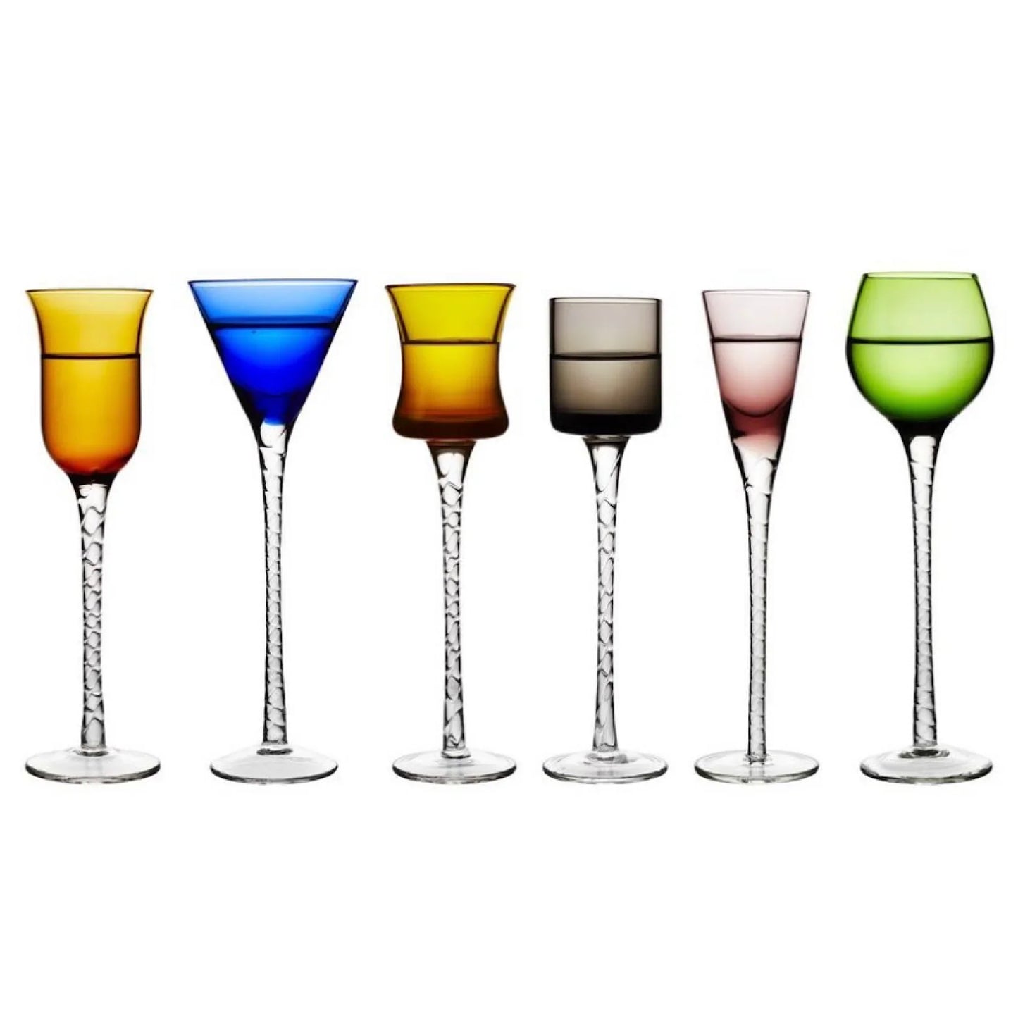 Lyngby Glass Schnapps Glass 6pcs. Assorted