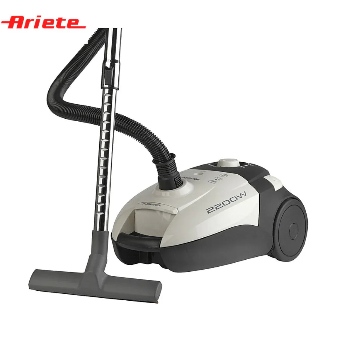 Ariete Bagged Vacuum Cleaner,Beige,Silent,1 Textile & Paper Bag, Metal Brush, 2400W