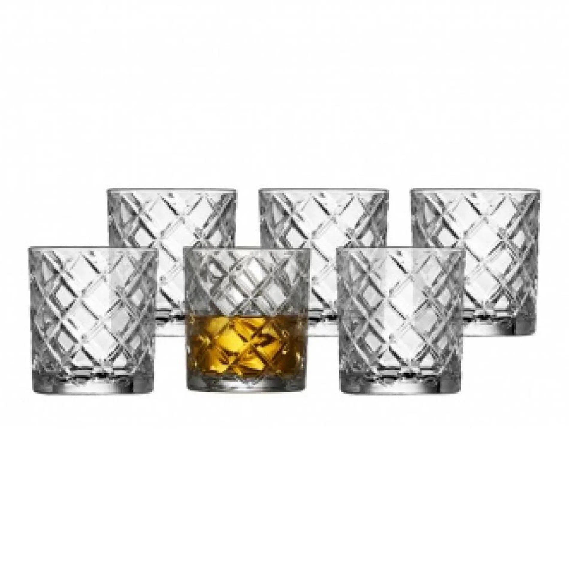 Lyngby Glass Whisky Glass Diamond 35cl 6pcs Clear