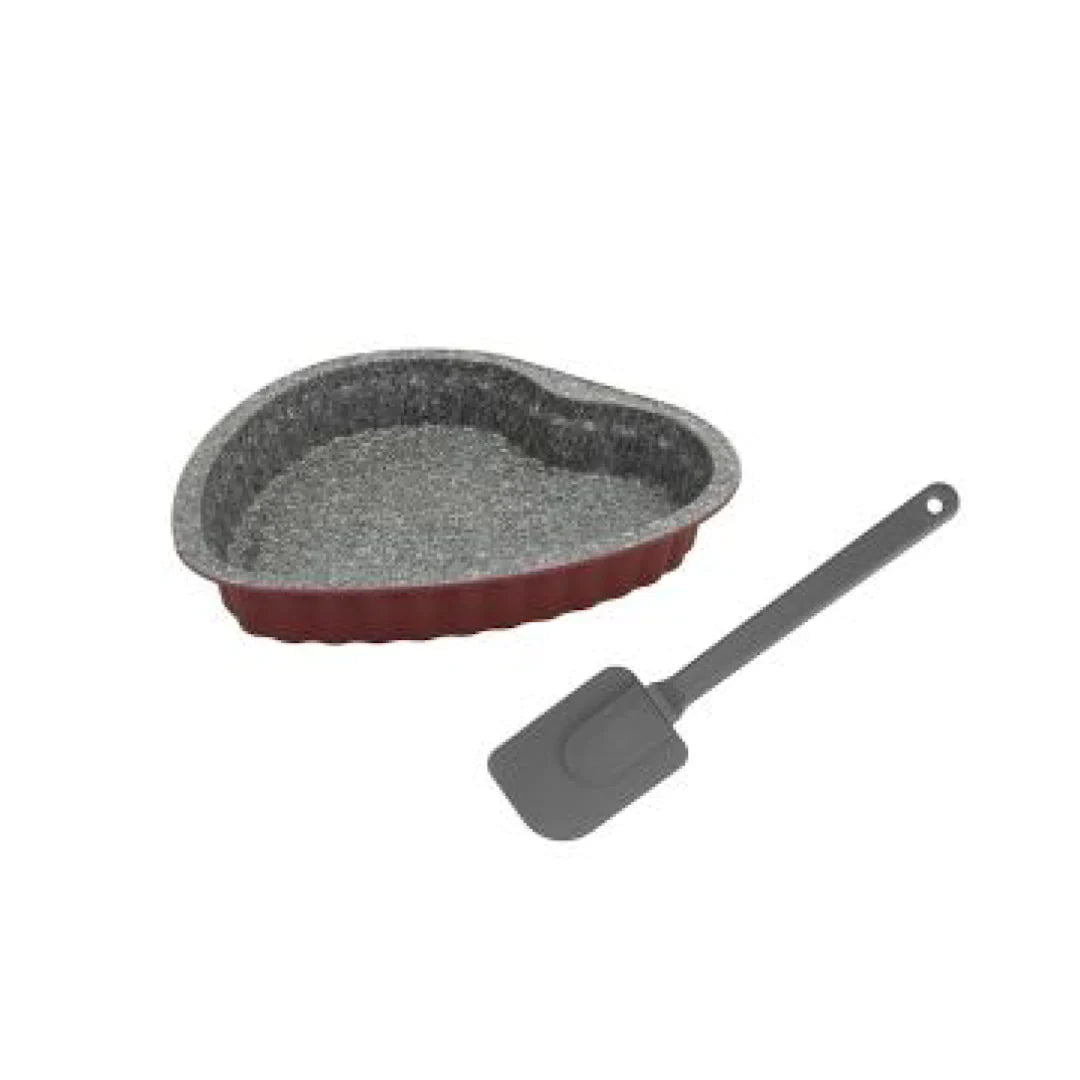 Tognana Sweet Cherry Set Cake Heart 24cm With Silicone Spatula