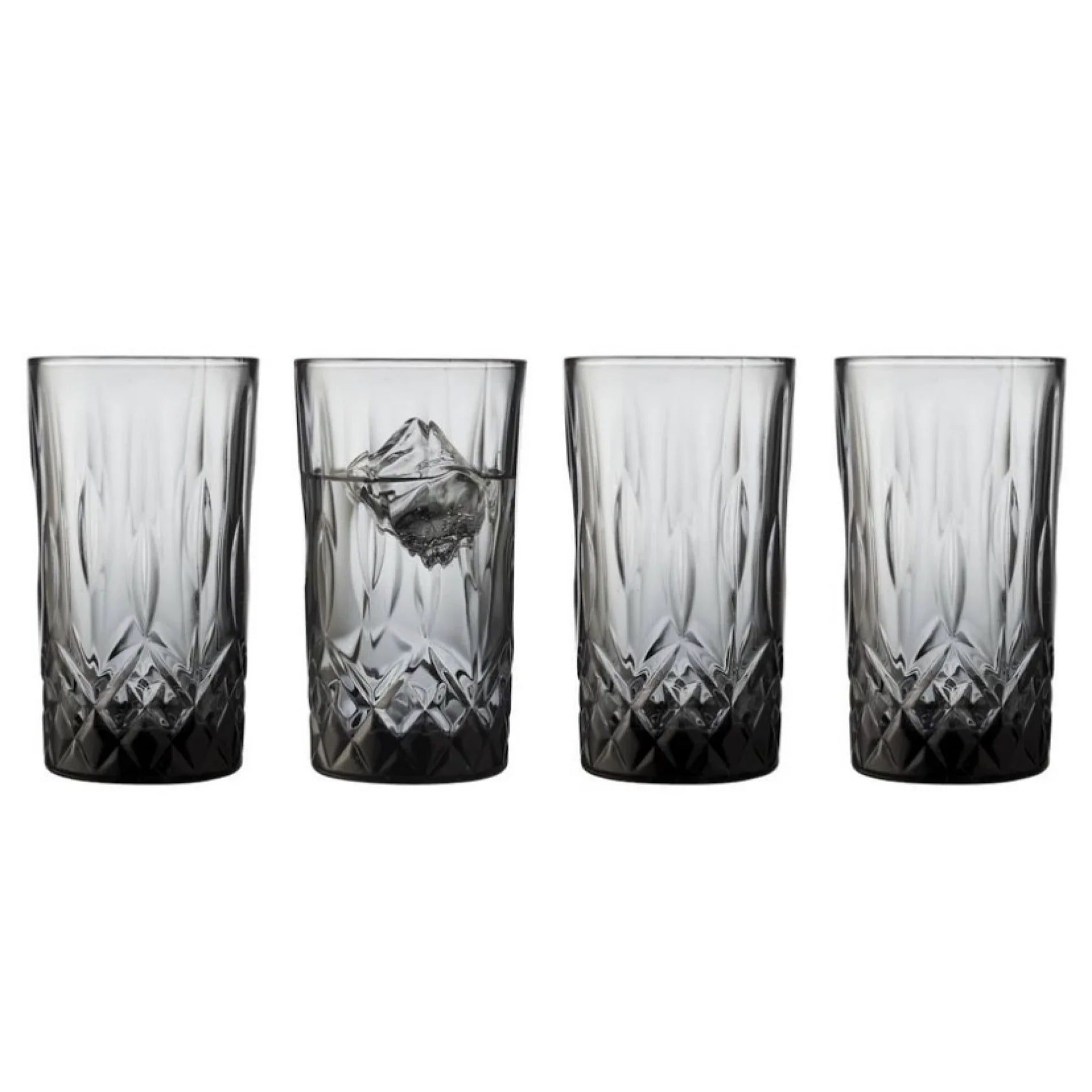 Lyngby Glass Highball Sorrento 32cl 4pcs Smoke
